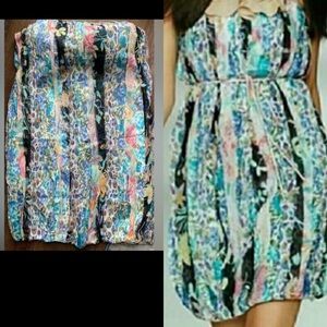 Good Condition, Vintage Zimmerman, Silk Strapless Dress, Size 1
